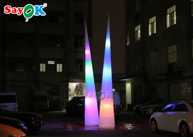 Dekorasi Inflatable Pencahayaan Colorful Cone Dengan Blower Untuk Iklan