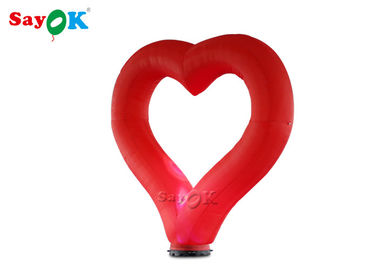Dekorasi Pencahayaan Tiup Merah 2.5mH ​​Untuk Pernikahan / Meledakkan Hati