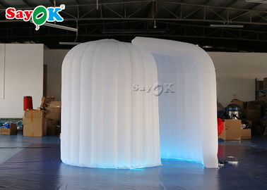 Studio Foto Profesional 3*2*2.3m LED Igloo Booth Foto Portabel Tiup Dengan Tirai Satu Pintu
