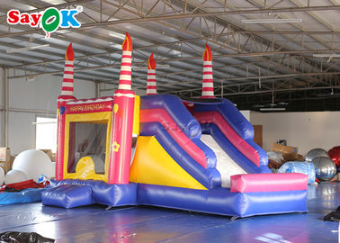 Slide Slippery Inflatable Bouncers Slide Ulang Tahun Bounce House Untuk Hiburan