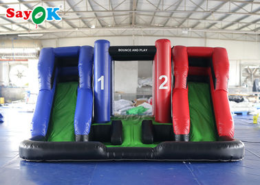 Slide kering inflatable PVC Tarpaulin raksasa 4 * 4m inflatable bouncer slide dengan blower untuk hiburan