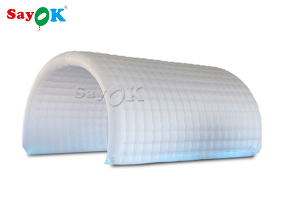 Dome Inflatable Tent White Oxford Cloth Inflatable Channel Tent 6*3*3mH Untuk kompetisi olahraga