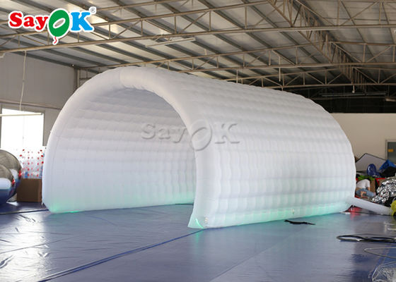 Dome Inflatable Tent White Oxford Cloth Inflatable Channel Tent 6*3*3mH Untuk kompetisi olahraga
