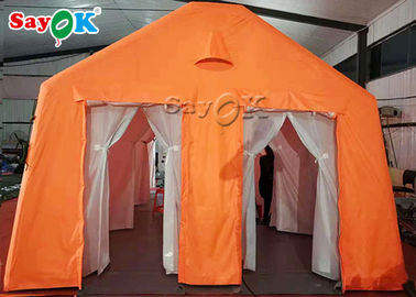 Tenda Darurat Tiup Tenda Karantina Medis Seluler Tiup yang Dibangun Cepat Untuk Mengatur Pasien