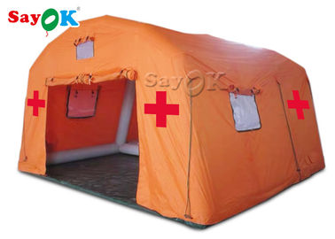 tenda darurat tiup Tahan Api PVC Tarpaulin Tenda Medis Tiup / Tenda Bantuan Medis