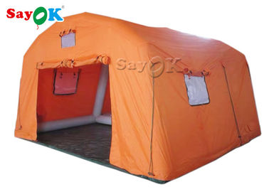 tenda darurat tiup Tahan Api PVC Tarpaulin Tenda Medis Tiup / Tenda Bantuan Medis