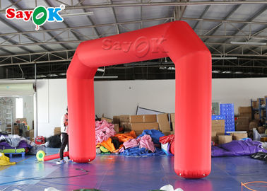 Inflatable Rainbow Arch 6m Red Blow Up Archway Start Finish Line Racing Arched Marquee Tent Untuk Luar