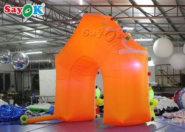 Christmas Inflatable Archway Oxford Cloth LED Light Inflatable Arch Tent Dekorasi Natal Berwarna-warni Untuk Promosi
