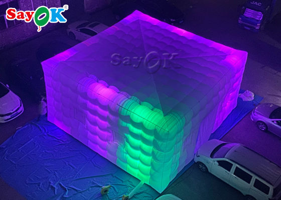 Tenda Cube Inflatable Square Giant LED Light Tenda Udara Inflatable Untuk Acara Pameran SGS ROSH