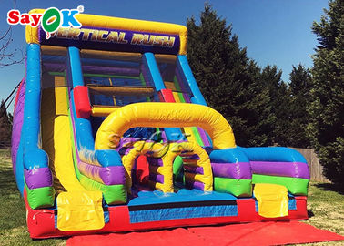 Big Inflatable Slide Entertainment Inflatable Bouncer Slide Untuk Taman Hiburan / Square Children Inflatable Slide