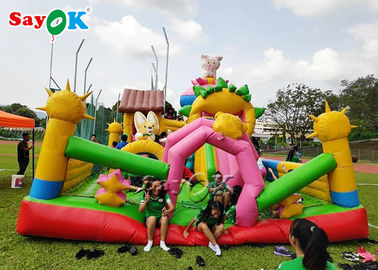Bouncer Inflatable Komersial Aman Trampolin Besar Untuk Anak-Anak Bermain