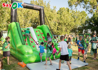 Komersial Inflatable Jumping Bouncer Motion Inflatable Obstacle Game Mini Green Inflatable Climbing Slide ROHS