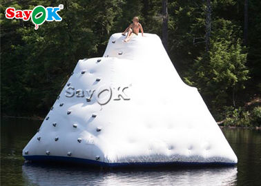 Water Trampoline Toys Putih Inflatable Climbing Wall Inflatable Air Ice Mountain Ukuran yang disesuaikan