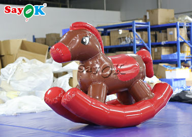 Sayok Red PVC Kid Inflatable Pony Kuda Goyang