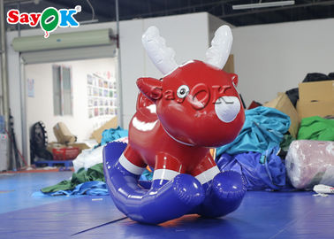 Inflatable Rocking Horse Mainan Bayi PVC 1.8x0.7x1.8 MH Inflatable Pony Horse