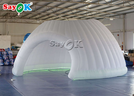 Berjalan di Luar Ruang Tenda Udara Tenda Inflatable Event 6m Inflatable Igloo And Dome Tent Dengan Lampu LED