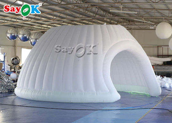 Berjalan di Luar Ruang Tenda Udara Tenda Inflatable Event 6m Inflatable Igloo And Dome Tent Dengan Lampu LED