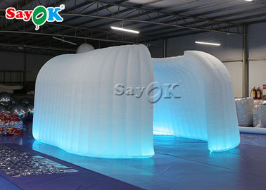 Tenda Halaman Tiup 6.5x2.4mH Pameran Dagang Tenda Kubah Tiup Putih Dengan LED