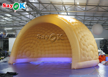 Tenda Halaman Tiup Taman Hiburan ROHS 6m LED Tenda Kubah Udara Tiup