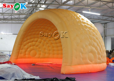 Tenda Halaman Tiup Taman Hiburan ROHS 6m LED Tenda Kubah Udara Tiup