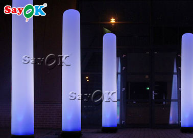 Disesuaikan Putih Led Pencahayaan Inflatable Model Pillar Untuk Dekorasi
