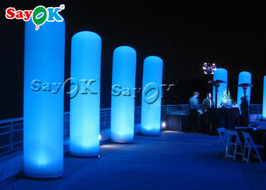 Disesuaikan Putih Led Pencahayaan Inflatable Model Pillar Untuk Dekorasi