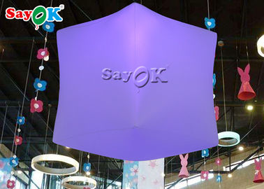 1 Meter LED Hanging Inflatable Cube Balon Dengan 16 Warna