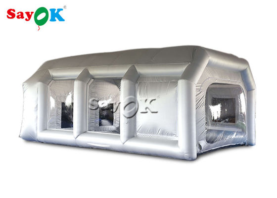 Tenda Inflatable Terbaik 7x5x3mH Perak Mobil Inflatable Spray Booth