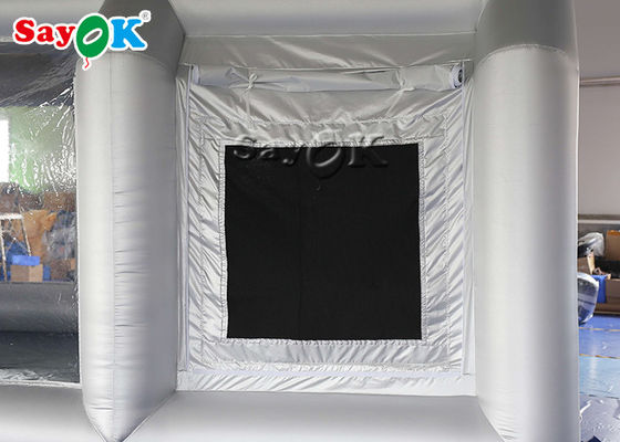 Tenda Inflatable Terbaik 7x5x3mH Perak Mobil Inflatable Spray Booth