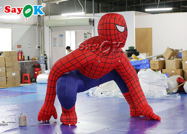 Blow Up Karakter Kartun Super Hero 2.5m Red Inflatable Spiderman Untuk Dekorasi Upacara