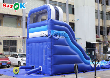 Commercial Inflatable Slide Dewasa Dan Anak Double Lane Inflatable Slip Dan Slide Dengan Kolam Renang