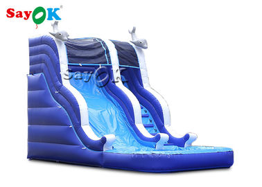 Air Terjun Kolam Renang Inflatable 7x4x5mH Outdoor Kid Inflatable Climbing Water Slide Untuk Hiburan