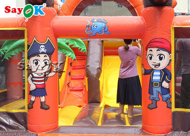 Kedap udara Bajak Laut Melompat Castle Inflatable Bouncer Untuk Anak-anak