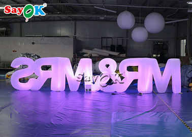 6.17x1.2mH Inflatable Led Letters Untuk Iklan Acara Dekorasi