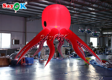 Red 190T Nylon Octopus Tentacles 3m Inflatable Dekorasi Pencahayaan
