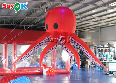 Red 190T Nylon Octopus Tentacles 3m Inflatable Dekorasi Pencahayaan