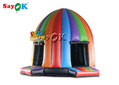 Tenda Inflatable Terbaik 5x4x3.8mH Inflatable Disco Dome Bouncy Castle Dengan Lampu Ajaib