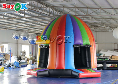 Tenda Inflatable Terbaik 5x4x3.8mH Inflatable Disco Dome Bouncy Castle Dengan Lampu Ajaib