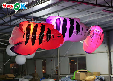 Pusat Perbelanjaan Menggantung Ikan Tropis Dekorasi Pencahayaan Tiup 2m