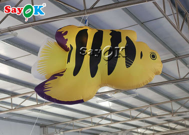 Taman Hiburan Ikan Tropis Kuning Dekorasi Pencahayaan Tiup 2m