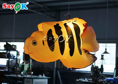 Taman Hiburan Ikan Tropis Kuning Dekorasi Pencahayaan Tiup 2m