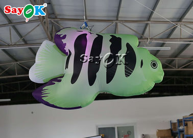 Festive Komersial 2m Inflatable Dekorasi Ikan Tropis Dengan LED