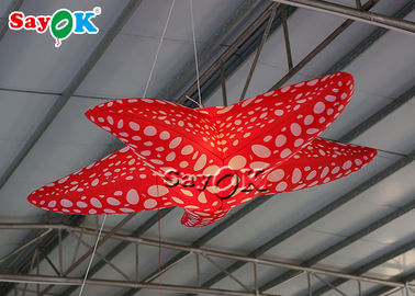 Acara Pesta Dekorasi Gantung 2m LED Merah Tiup Bintang Laut