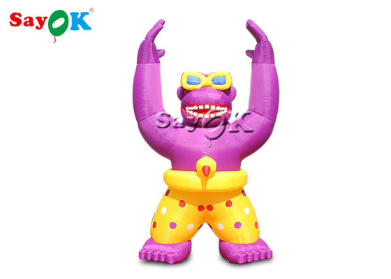 Blow Up Karakter Kartun 6m Giant Pink Inflatable Gorila Model Hewan Untuk Iklan Luar Ruang