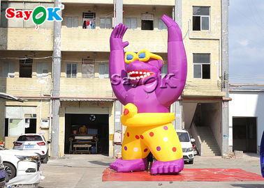 6m Giant Pink Inflatable Gorilla Animal Model Untuk Iklan Outdoor