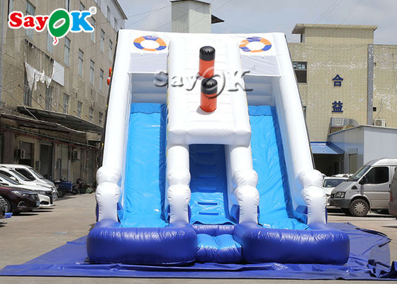 Slide Air Terbakar Di Luar SGS Double Stitched Waterproof Inflatable Climbing Water Slide