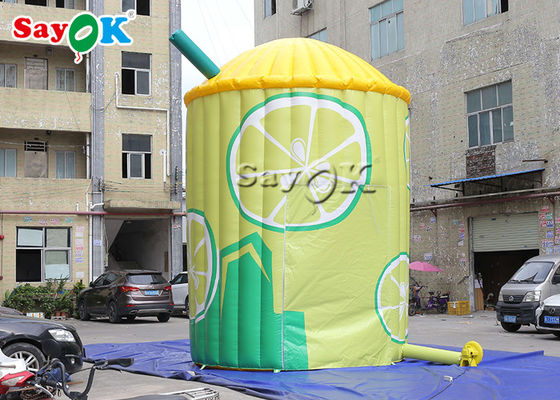 Tenda Udara Inflatable 3.5x5.3mH 0.4mm Stand Lemonade Inflatable Booth Tent Untuk Display