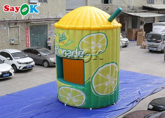 Tenda Udara Inflatable 3.5x5.3mH 0.4mm Stand Lemonade Inflatable Booth Tent Untuk Display