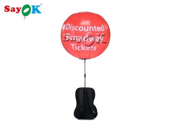 0.8m Inflatable Backpack Balloon LED Walking Advertising Ball Untuk Iklan