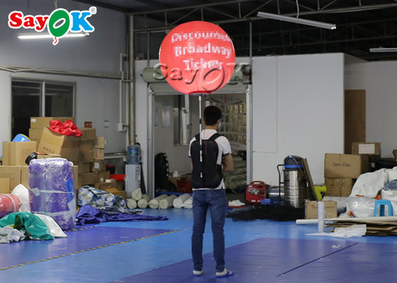 0.8m Inflatable Backpack Balloon LED Walking Advertising Ball Untuk Iklan